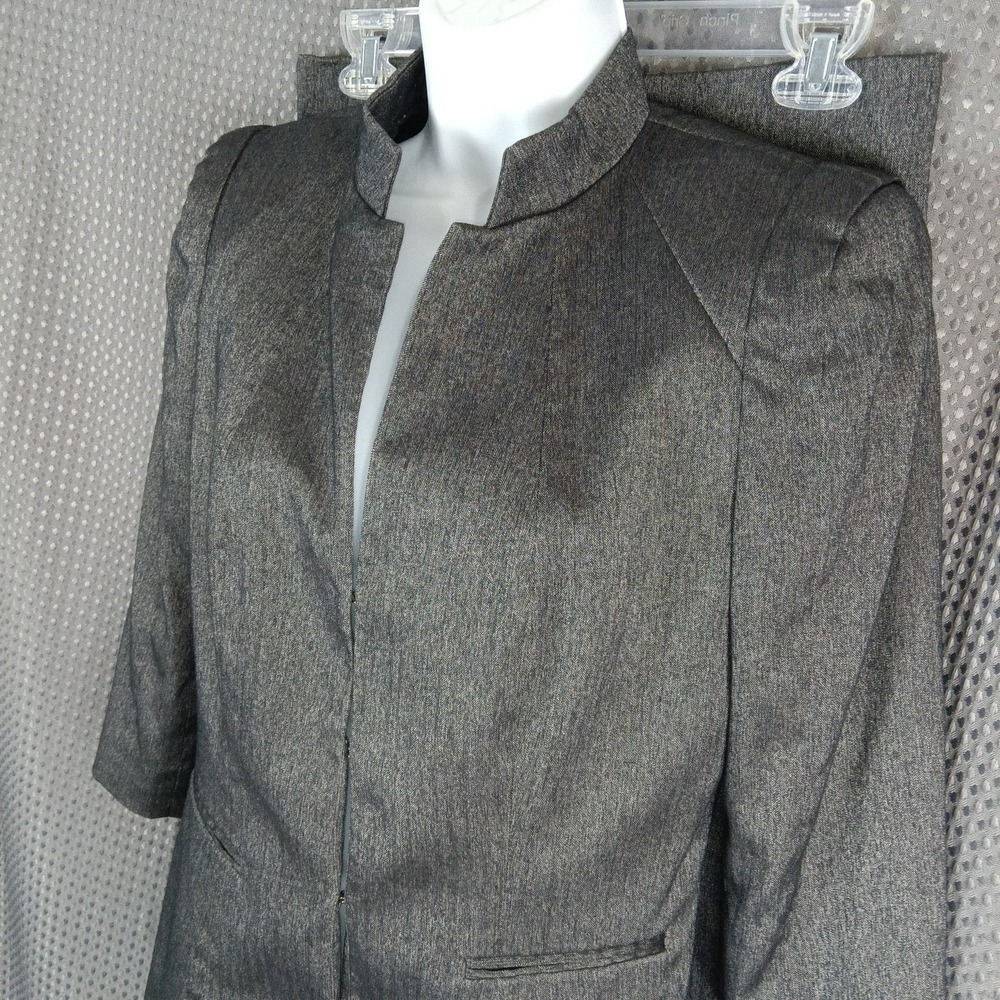Antonio Melani Women's Suit Set Jacket Skirt Herringbone Metallic Size 4 - Picture 2 of 16